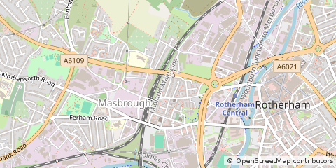 Map of Rotherham