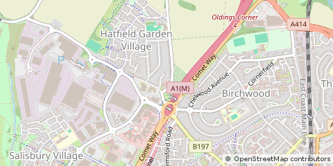 Map of Hatfield Garden Village, Herts