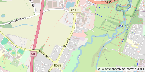 Map of Enderby, Leicestershire