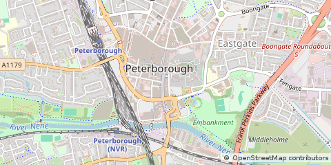 Map of Peterborough, Cambridgeshire