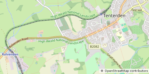 Map of Tenterden, Kent