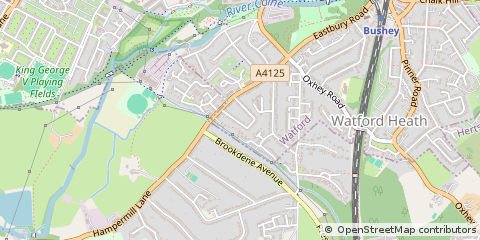 Map of Watford, Hertfordshire