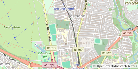 Map of Newcastle Upon Tyne