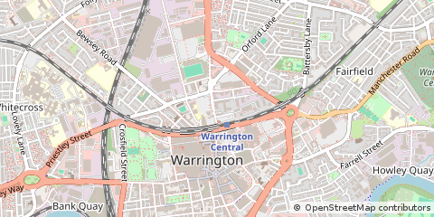 Map of Warrington, West Yorkshire