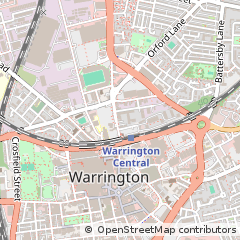 Map of Warrington, West Yorkshire