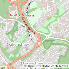Map of Redditch, Worcestershire