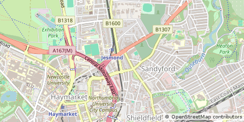 Map of Newcastle Upon Tyne