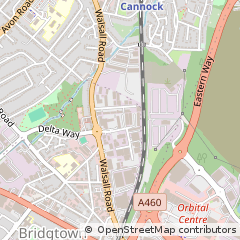 Map of Cannock, Staffordshire