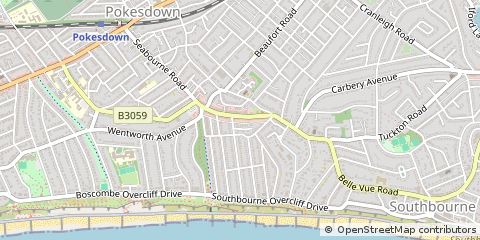 Map of Bournemouth, Dorset