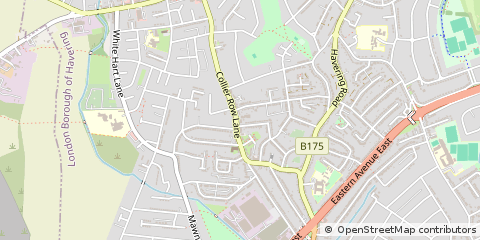 Map of Romford, Greater London