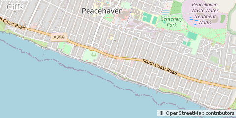 Map of Peacehaven, East Sussex