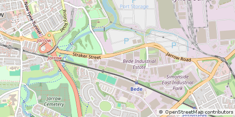 Map of Jarrow, Tyne and Wear
