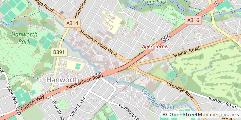 Map of Feltham, Middlesex