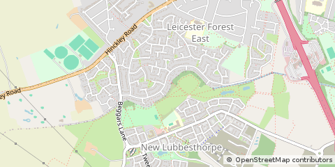 Map of Leicester, Leics