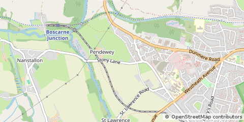 Map of Bodmin, Cornwall