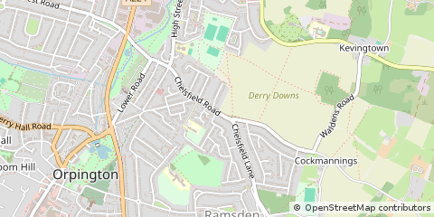 Map of Orpington, Kent