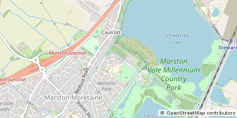 Map of Marston Moretaine, Bedfordshire