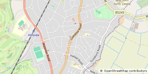 Map of Southport, Merseyside
