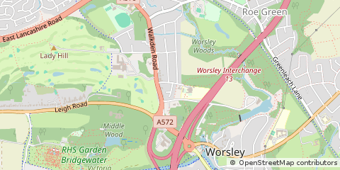 Map of Worsley, Manchester