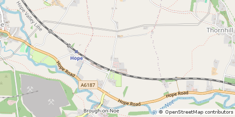Map of Hope Valley, Derbyshire