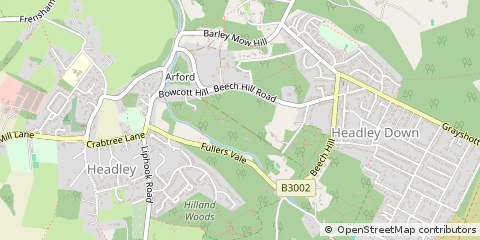 Map of Bordon, Hampshire