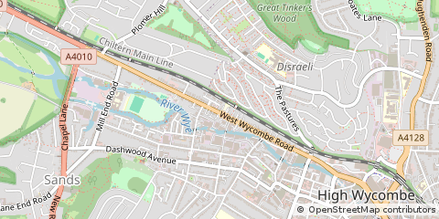 Map of High Wycombe, Bucks