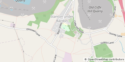 Map of Markfield, Leicestershire