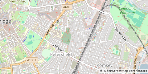Map of Cambridge, Cambridgeshire
