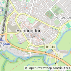 Map of Huntingdon, Cambridgeshire