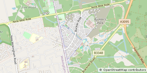 Map of Crowthorne, Berkshire