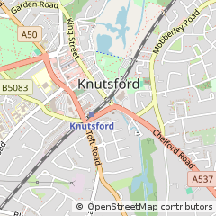 Map of Knutsford, Cheshire