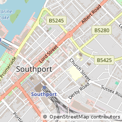 Map of Southport, Merseyside
