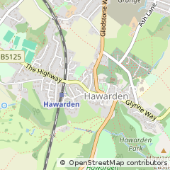 Map of Hawarden, Flintshire