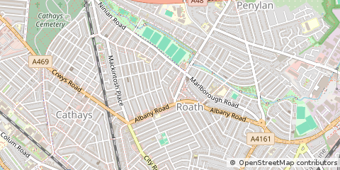 Map of Cardiff, Caerdydd