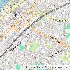 Map of Rhyl, Denbighshire