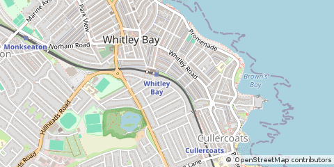 Map of Whitley BAY, Tyne and Wear