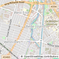Map of Leicester, Leicestershire
