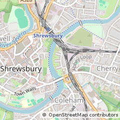 Map of Abbey Foregate, Shrewsbury