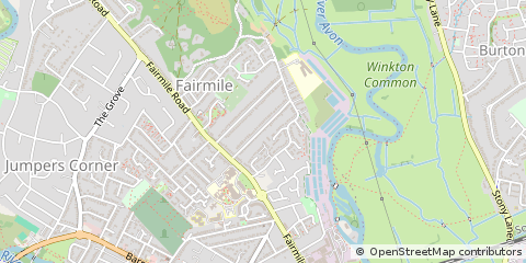 Map of Christchurch, Dorset