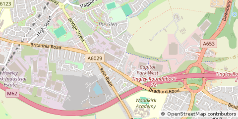 Map of Leeds, West Yorkshire