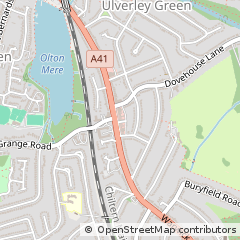 Map of Solihull, West Midlands