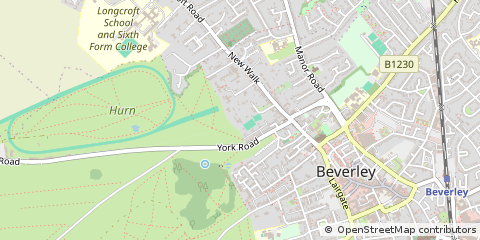 Map of Beverley, North Humberside