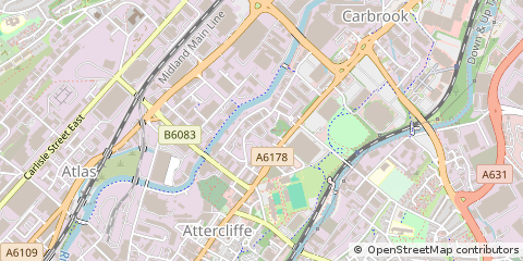 Map of Sheffield