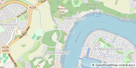 Map of Rochester, Kent