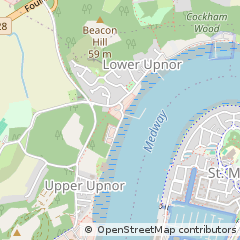 Map of Rochester, Kent