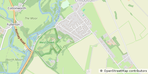 Map of Chilbolton, Hampshire
