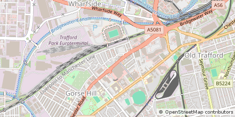 Map of Stretford, Manchester