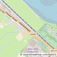 Map of Flint, Flintshire