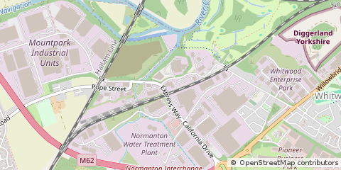 Map of Castleford, West Yorkshire