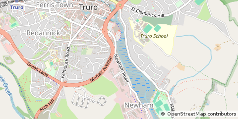 Map of Truro, Cornwall